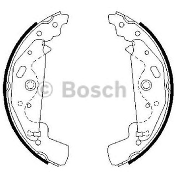 Колодки гальмівні барабанні задні Bosch (0986487643)