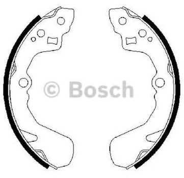 Колодки гальмівні барабанні задні Bosch (0986487436)