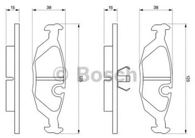 Колодки гальмівні дискові задні Bosch (0986460996)