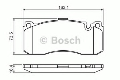 Колодки тормозные дисковые передние Bosch (0986494428)