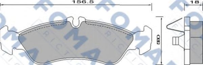 Колодки тормозные дисковые задние FOMAR (FO 627781)