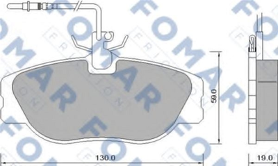 Колодки тормозные дисковые передние FOMAR (FO 629081)