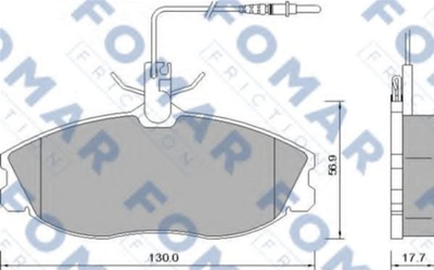 Колодки тормозные дисковые передние FOMAR (FO 637581)