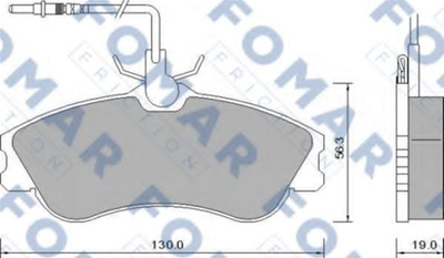 Колодки тормозные дисковые передние FOMAR (FO 642681)