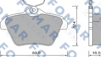 Колодки тормозные дисковые задние FOMAR (FO 650081)