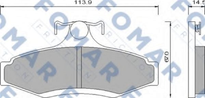 Колодки тормозные дисковые задние FOMAR (FO 666181)