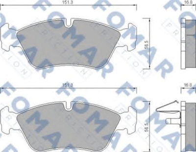 Колодки тормозные дисковые передние FOMAR (FO 672581)