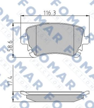 Колодки тормозные дисковые задние FOMAR (FO 815281)