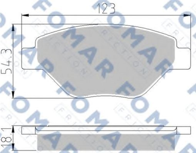 Колодки тормозные дисковые передние FOMAR (FO 914381)