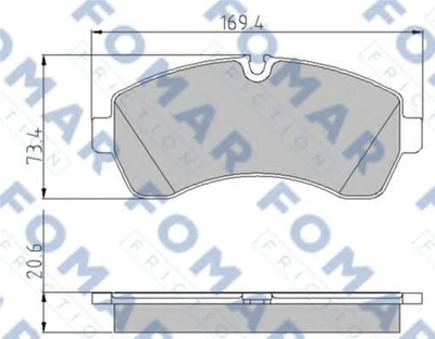 Колодки тормозные дисковые передние FOMAR (FO 921481)