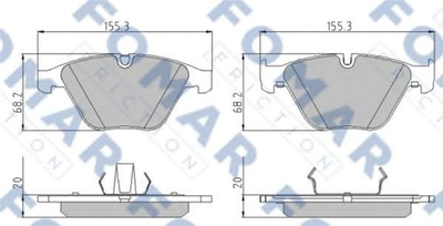 Колодки тормозные дисковые передние FOMAR (FO 922681)