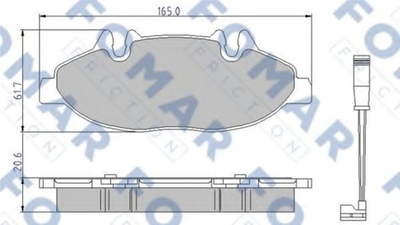 Колодки гальмівні дискові передні FOMAR (FO 923781)