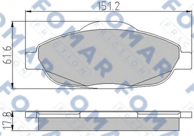 Колодки гальмівні дискові передні FOMAR (FO 929581)
