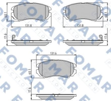 Колодки гальмівні дискові передні FOMAR (FO 932381)