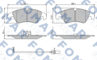Колодки гальмівні дискові передні FOMAR (FO 962281)