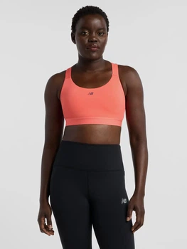 Спортивный топ для фитнеса женский New Balance Essential Train Bra WB51035DTR XS Ярко-розовый (197967334146)