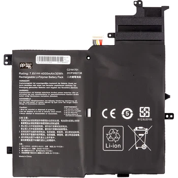 Аккумулятор PowerPlant для ноутбуков Asus VivoBook S460UA (C21N1701) 7.6V 4000mAh (NB432080)