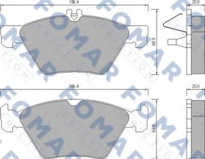 Колодки гальмівні дискові передні FOMAR (FO 639081)
