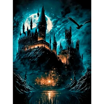 Игрушка «Хогвартс Замок Теней» 30х40, алмазная мозаика Harry Potter для детей (арт 13779)