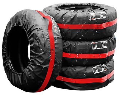 Чохли для коліс UFT Wheelcover 2 R17-R19 з ручками 4 шт Чорні з червоним (UFTWheelcover2L)