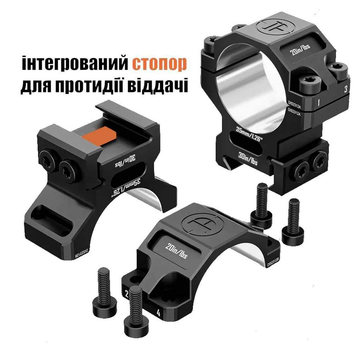 Кільця Discovery Scope Mount Rings 6061 Series (35 мм) Medium на Picatinny. ВН - 14.5 мм