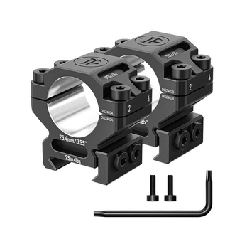 Кільця Discovery Scope Mount Rings 6061 Series (25.4 мм) Low на Picatinny. ВН - 11.4 мм