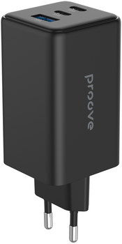 Мережевий зарядний пристрій Proove Pocket GaN Max 100W 2Type-C + USB Black (600690001)