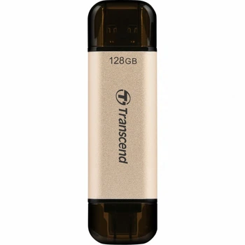 USB флеш накопитель Transcend 128GB JetFlash 930 Gold-Black USB 3.2/Type-C (TS128GJF930C) (237130)