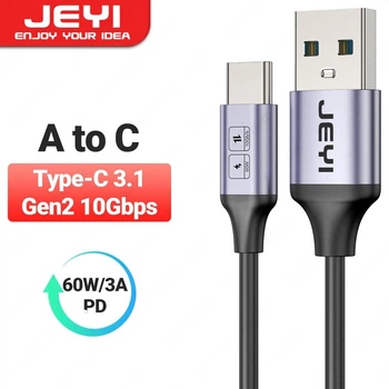 Кабель JEYI, USB на Type-C 3.1 Gen2, 10 Гбит/с, 1 м