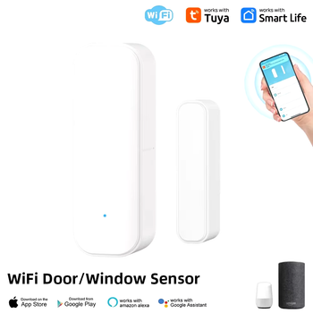 Датчик открытия дверей и окон, Wi-Fi. Дверная/оконная сигнализация, Tuya/Smart Life