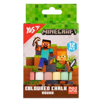 Мел цветной Yes Minecraft 12 шт круглый
