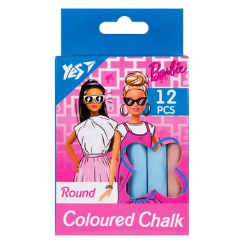 Мел цветной Yes Barbie 12 шт круглый
