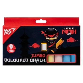 Мел цветной Yes Ninja 9 шт JUMBO