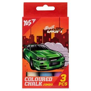 Мел цветной Yes Street Drift 3 шт JUMBO