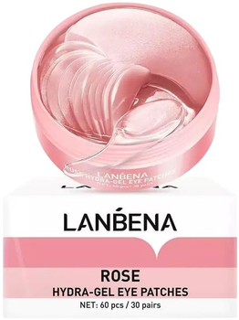 Патчі під очі Lanbena Rose гідрогелеві з екстрактом троянди 60 шт (6970470535378)