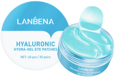 Патчі під очі Lanbena Hyaluronic гідрогелеві з гіалуроновою кислотою 60 шт (6970470531172)