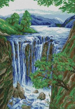 Алмазная мозаика Алмазная мозаика Водопад 40x58 см DM-045