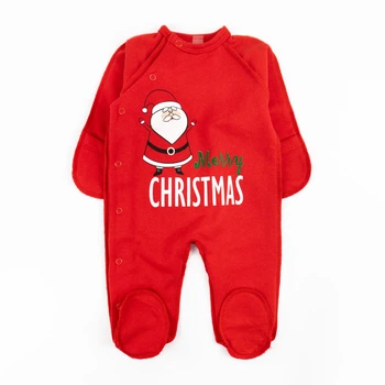 Ясельний чоловічок з принтом Santa та начісом Dexter`s 56 Червоний (d354-61-56-sm)