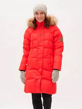 Пуховик зимний длинный женский Huppa Yessica 12548055-70004 XL Красный (4741632011564)