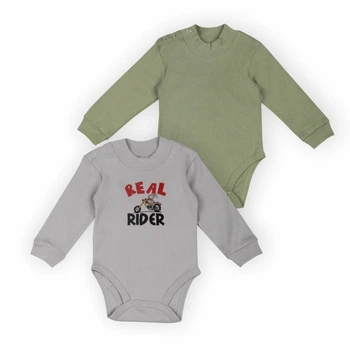 Комплект-боді Gabbi BD-24-6 2 шт Хакі-сірий 86 (13931)