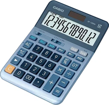 Калькулятор настільний Casio 12 розрядів Блакитний (DF-120EM-W-EP)