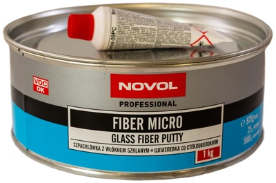 Шпаклевка со стекловолокном мелким 1.0 кг NOVOL Fiber Micro