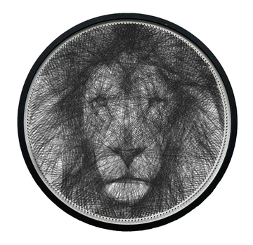 Картина нитками ArtLover Лев с рамкой string art 50 см