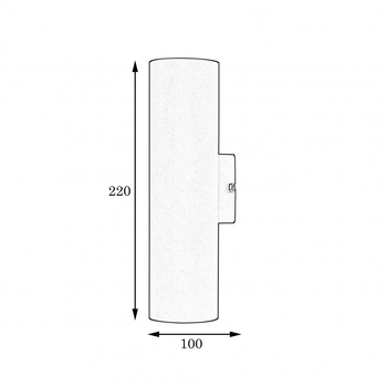 Светильник настенный MSK Electric Tube бра под две лампы MR 2206 GR