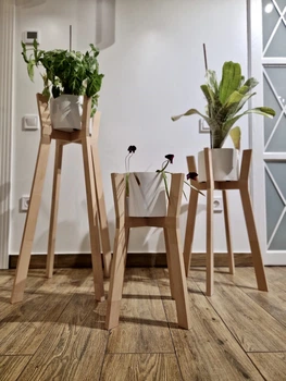 Комплект подставок WoodDecor для вазонов Natural без покрытия
