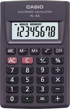 Калькулятор карманный Casio 8 разрядов Черный (HL-4A-W-EP)