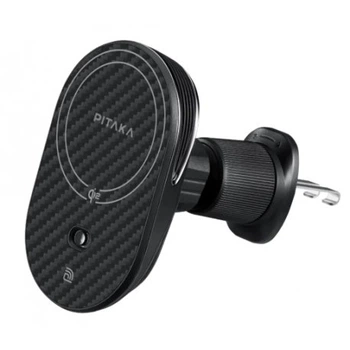 Автотримач із бездротовою зарядкою Pitaka MagEZ Car Mount Pro 2 Qi2 Car Vent Black (CM2402N)