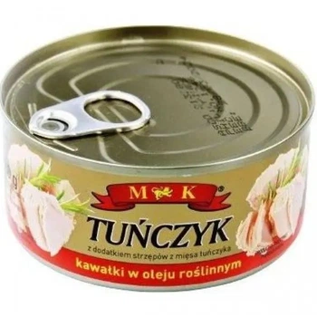 Тунец M&K Tunczyk kawatki w oleju roslinnym кусочками в масле 170 г