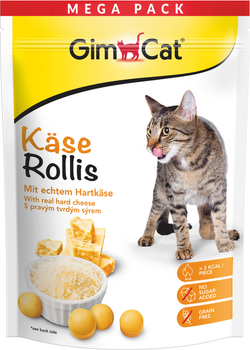 Витамизированные лакомства для кошек GimCat Kase Rollis сырные шарики, пауч, 425 г 419510