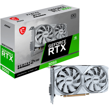 Видеокарта MSI GeForce RTX 3050 VENTUS 2X XS WHITE OC 8GB (RTX 3050 VENTUS 2X XS WHITE 8G OC) UA [127738]